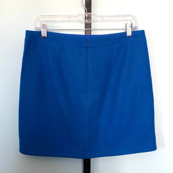 J. Crew Factory Shirttail Mini Skirt in Cobalt Size 8 - Picture 3 of 6